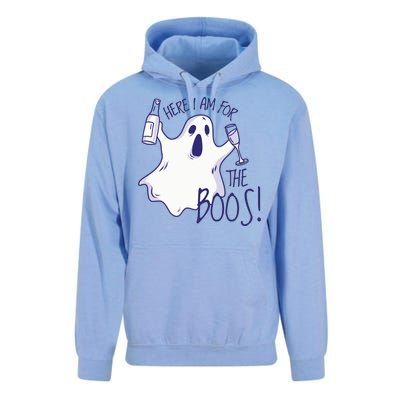 Here I Am For The Boos Funny Ghost Unisex Surf Hoodie