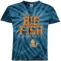 Happiness Is A Big Fish And A Witness Fishing Kids Tie-Dye T-Shirt