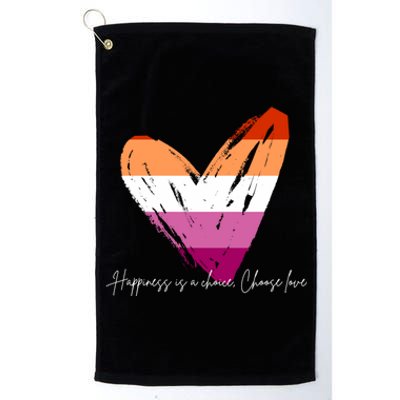 Happiness Is A Choice Choose Love Gift Platinum Collection Golf Towel