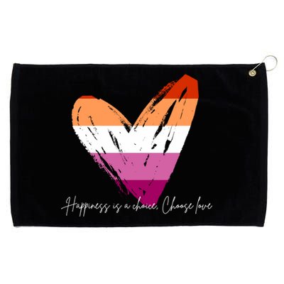 Happiness Is A Choice Choose Love Gift Grommeted Golf Towel