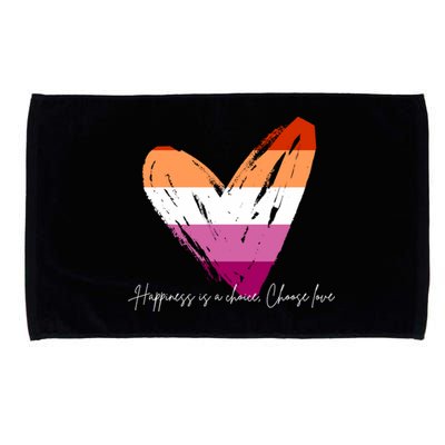 Happiness Is A Choice Choose Love Gift Microfiber Hand Towel