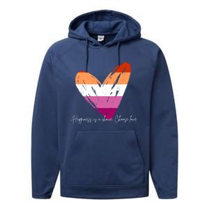 Happiness Is A Choice Choose Love Gift Performance Fleece Hoodie