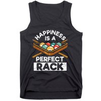 Happiness Is A Perfect Rack Funny Pool Billiard Player Tank Top