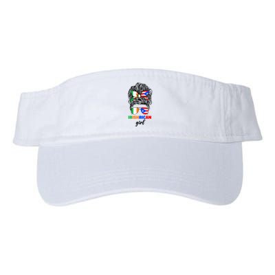 Half Irish And Puerto Rican Rico Ireland Flag Visor