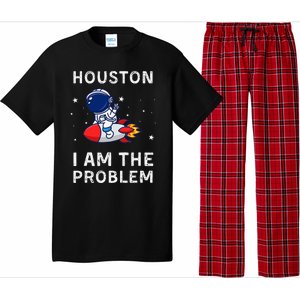 Houston I Am The Problem Funny Astronaut Rocket Space Pajama Set