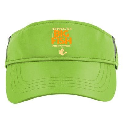 Happiness Is A Big Fish Witness Funny Fishing Adult Drive Performance Visor