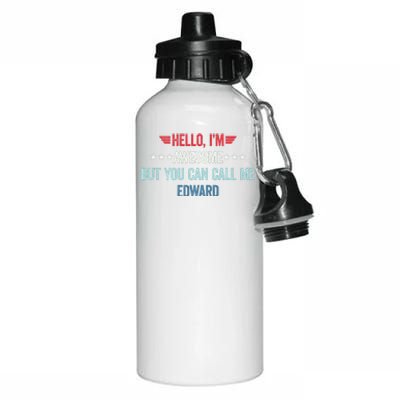 Hello IM Awesome But You Can Call Me Edward Aluminum Water Bottle