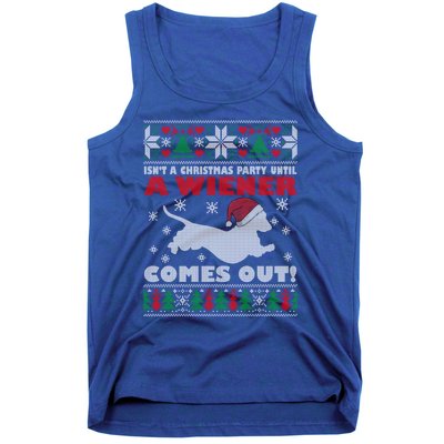 Humor Isn’T A Christmas Party Until A Wiener Comes Out Cool Gift Tank Top