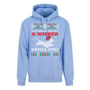 Humor Isn’T A Christmas Party Until A Wiener Comes Out Cool Gift Unisex Surf Hoodie