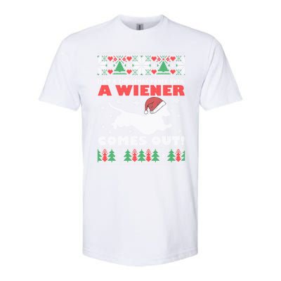 Humor Isn’T A Christmas Party Until A Wiener Comes Out Cool Gift Softstyle CVC T-Shirt