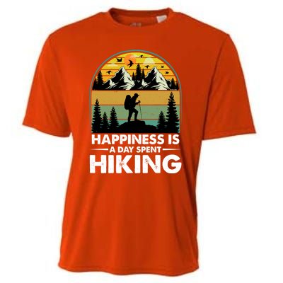 Happiness Is A Day Spent Hiking Scenic Views Gift Cooling Performance Crew T-Shirt