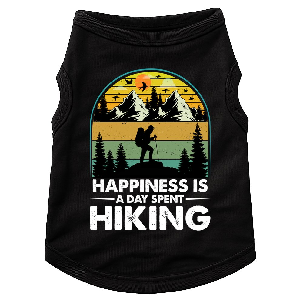 Happiness Is A Day Spent Hiking Scenic Views Gift Doggie Tank