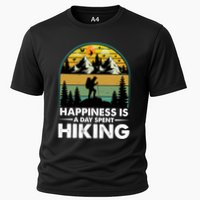 Happiness Is A Day Spent Hiking Scenic Views Gift Cooling Performance Crew T-Shirt