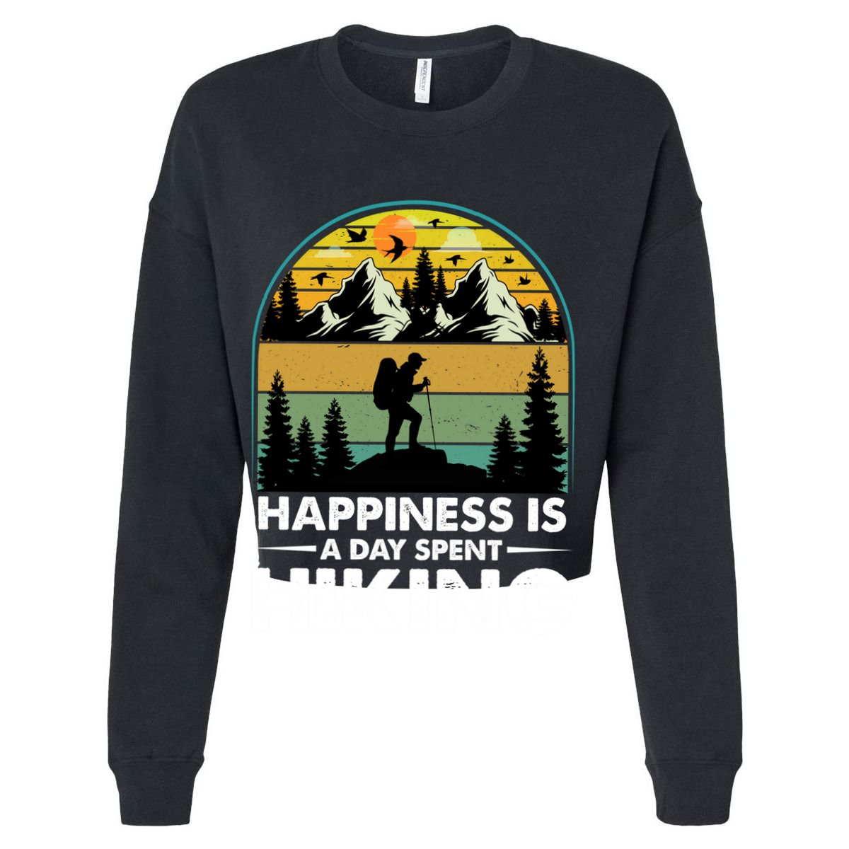 Happiness Is A Day Spent Hiking Scenic Views Gift Cooling Performance Crew T-Shirt