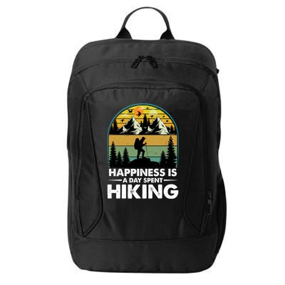 Happiness Is A Day Spent Hiking Scenic Views Gift City Backpack