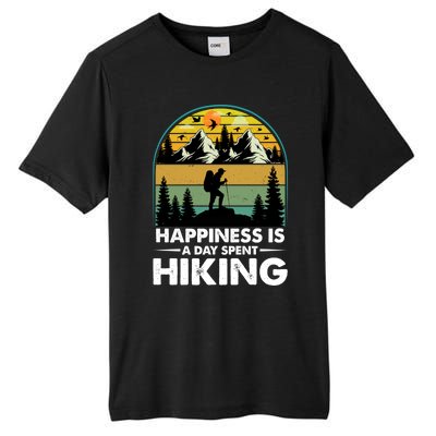 Happiness Is A Day Spent Hiking Scenic Views Gift Tall Fusion ChromaSoft Performance T-Shirt