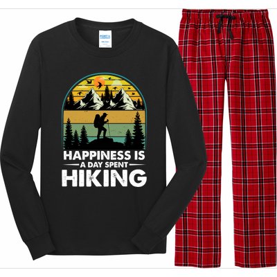 Happiness Is A Day Spent Hiking Scenic Views Gift Long Sleeve Pajama Set