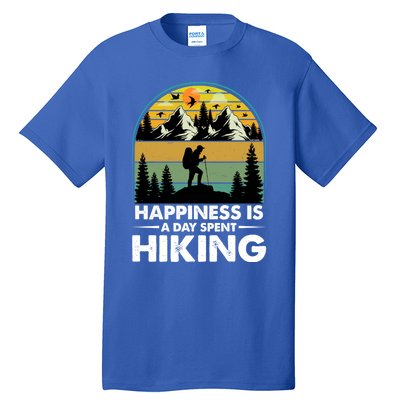 Happiness Is A Day Spent Hiking Scenic Views Gift Tall T-Shirt