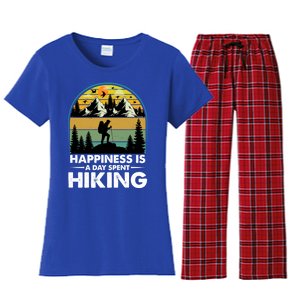 Happiness Is A Day Spent Hiking Scenic Views Gift Women's Flannel Pajama Set