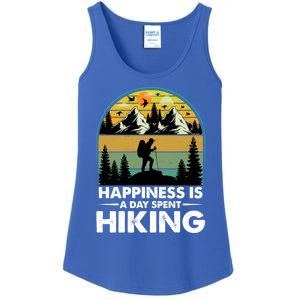 Happiness Is A Day Spent Hiking Scenic Views Gift Ladies Essential Tank