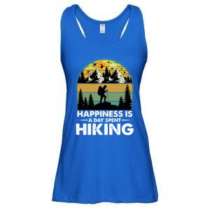 Happiness Is A Day Spent Hiking Scenic Views Gift Ladies Essential Flowy Tank