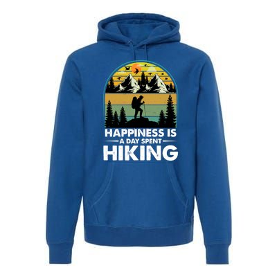 Happiness Is A Day Spent Hiking Scenic Views Gift Premium Hoodie