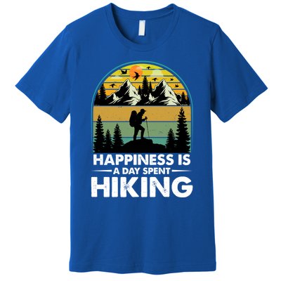 Happiness Is A Day Spent Hiking Scenic Views Gift Premium T-Shirt