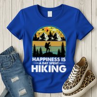 Happiness Is A Day Spent Hiking Scenic Views Gift Womens T-Shirt