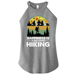 Happiness Is A Day Spent Hiking Scenic Views Gift Women's Perfect Tri Rocker Tank