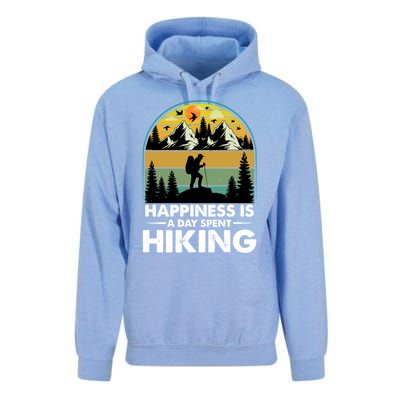 Happiness Is A Day Spent Hiking Scenic Views Gift Unisex Surf Hoodie