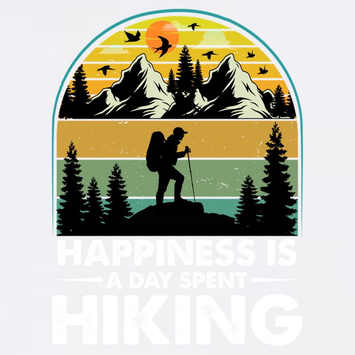 Happiness Is A Day Spent Hiking Scenic Views Gift Garment-Dyed Sweatshirt