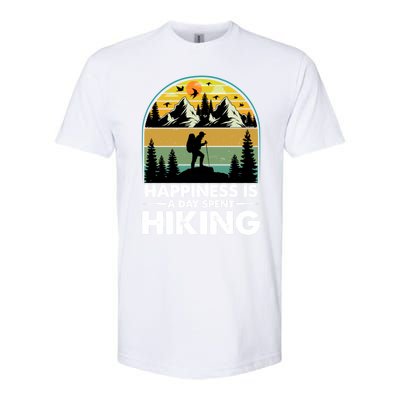 Happiness Is A Day Spent Hiking Scenic Views Gift Softstyle CVC T-Shirt