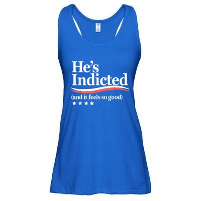 HeS Indicted And It Feels So Good Funny Trump Arrest Ladies Essential Flowy Tank