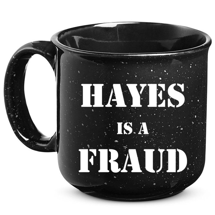 Hayes Is A Fraud 15oz Campfire Ceramic Mug