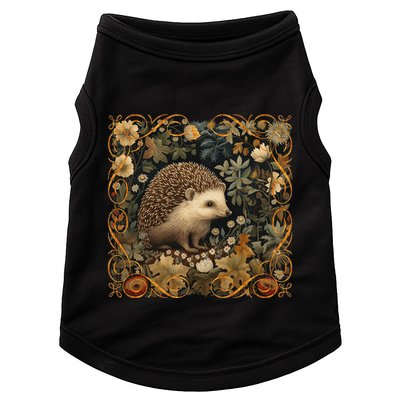 Hedgehog In A Forest William Morris Style Doggie Tank