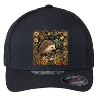 Hedgehog In A Forest William Morris Style Flexfit Unipanel Trucker Cap