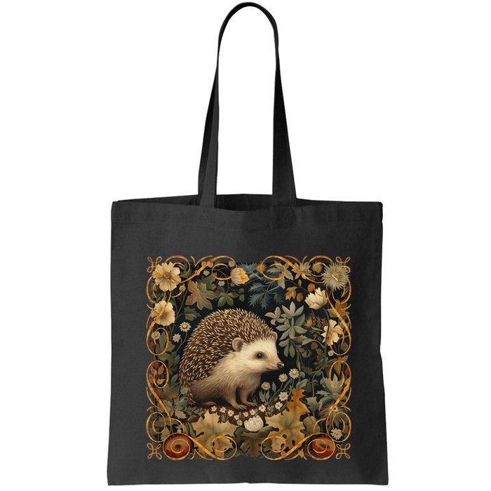 Hedgehog In A Forest William Morris Style Bag