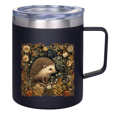 Hedgehog In A Forest William Morris Style 12oz Stainless Steel Coffee Mug