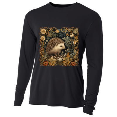 Hedgehog In A Forest William Morris Style Cooling Performance Long Sleeve Crew