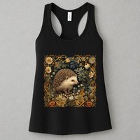 Hedgehog In A Forest William Morris Style Womens Tank Top