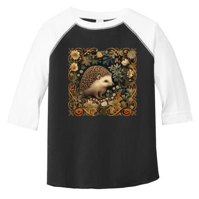 Hedgehog In A Forest William Morris Style Toddler Fine Jersey T-Shirt