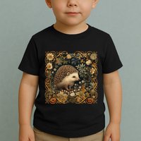 Hedgehog In A Forest William Morris Style Toddler T-Shirt