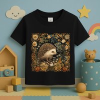 Hedgehog In A Forest William Morris Style Toddler T-Shirt