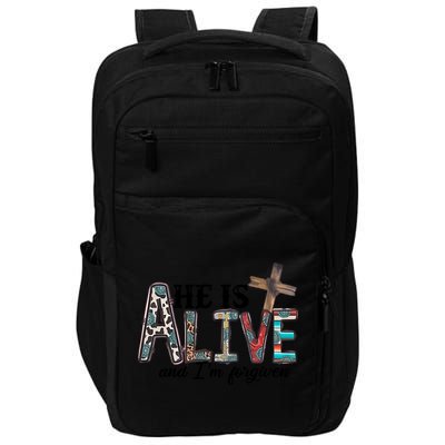 He Is Alive Easter Christian Easter Day Jesus Family Easter Impact Tech Backpack
