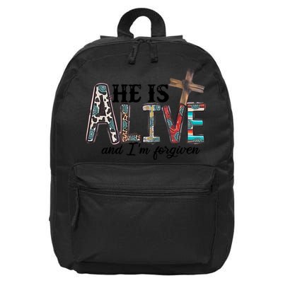 He Is Alive Easter Christian Easter Day Jesus Family Easter 16 in Basic Backpack