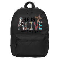 He Is Alive Easter Christian Easter Day Jesus Family Easter 16 in Basic Backpack