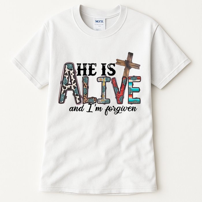 He Is Alive Easter Christian Easter Day Jesus Family Easter Tall T-Shirt