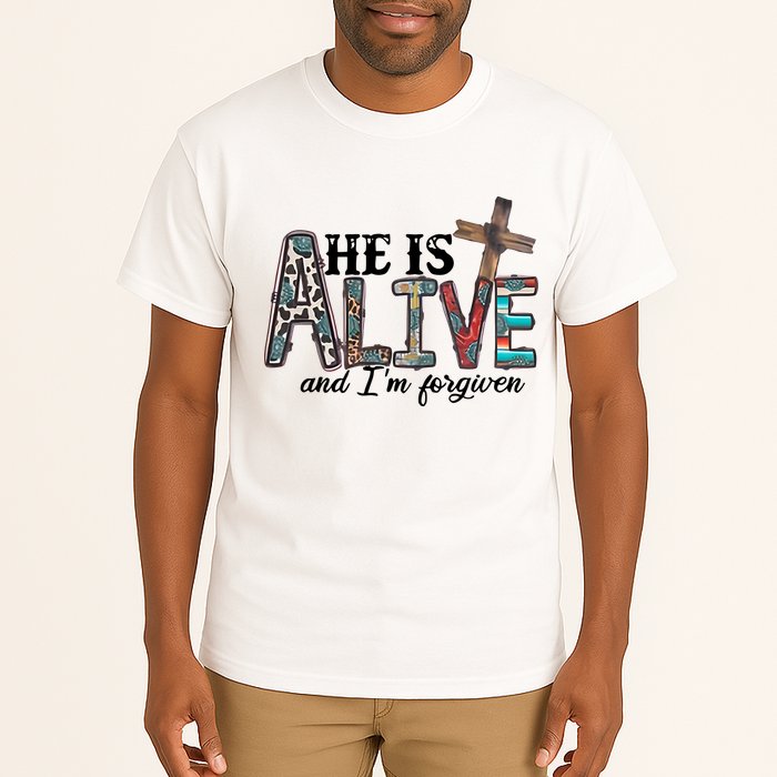 He Is Alive Easter Christian Easter Day Jesus Family Easter Tall T-Shirt