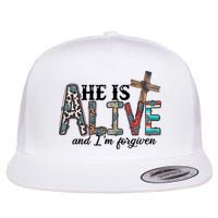 He Is Alive Easter Christian Easter Day Jesus Family Easter Flat Bill Trucker Hat