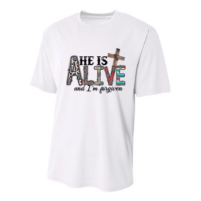 He Is Alive Easter Christian Easter Day Jesus Family Easter Youth Performance Sprint T-Shirt